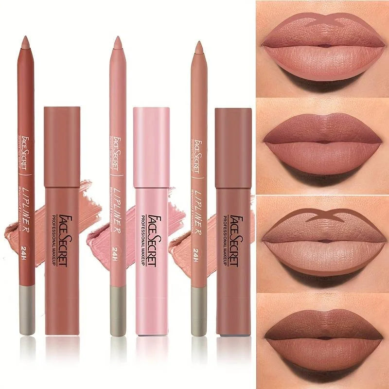 Matte Lipliner&Lipstick Set,Waterproof, Long Lasting Lip Makeup, Soft Matte Color Rendering,Women's Makeup Cosmetics