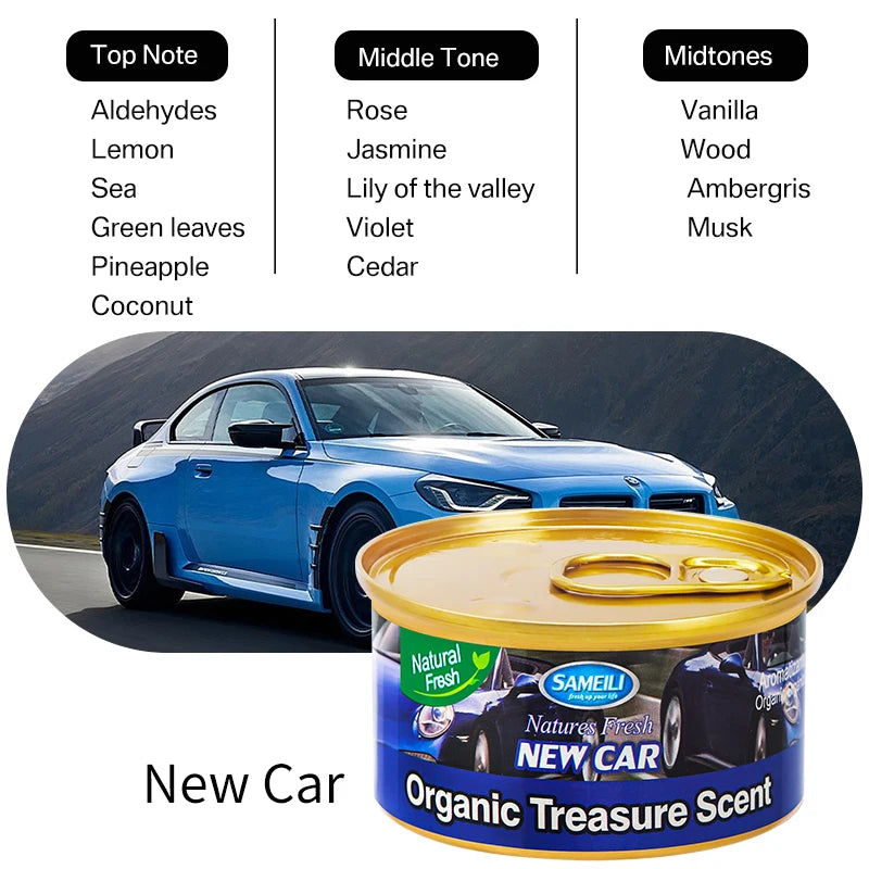 Car Fragrance Car Air Freshener Perfume Canned Essential Oil Wood Block Coffee Fragrance Long-Lasting Fragrance Car Home Aromatic Deodorant Supplies Ornaments