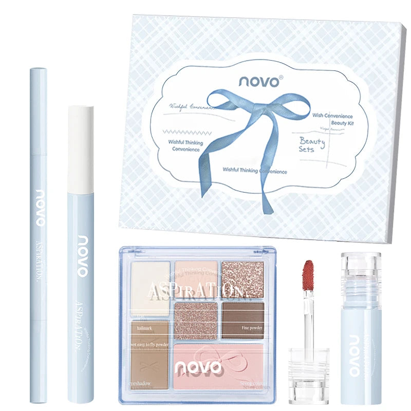 Makeup Set & Teen Girls,Beautiful Makeup Present Set,Includes Lipstick, Eyeshadow Palette, Eyeliner & Eyebrow Pencil