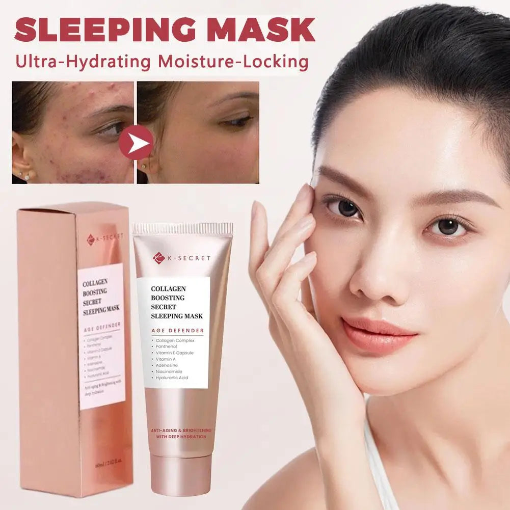 K-SECRET Korean High-end Collagen Facial Mask Gently Cleansing Deeply Hydrating Moisturizing Face Mask Korean Skincare Cream