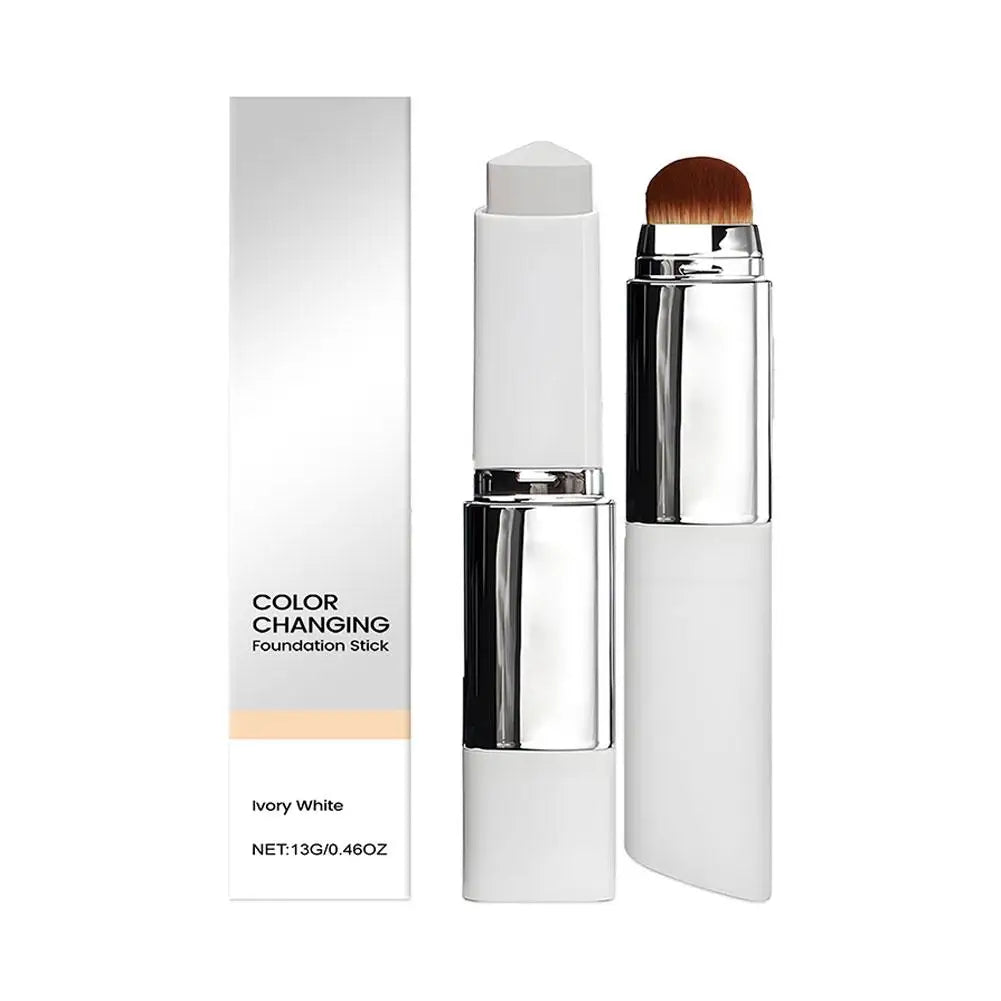 Korean Foundation Make-Up Stick Double Head with Brush Lightweight Brighten Matte Liquid Base Sweat-Resistant Cosmetics