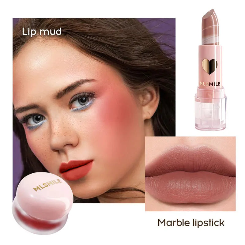 Makeup Kit With Organize Case Lipstick Contour Highlight Liquid Eyeshadow Lip Mud Eyebrow Pencil Mascara Women Cosmetics Set