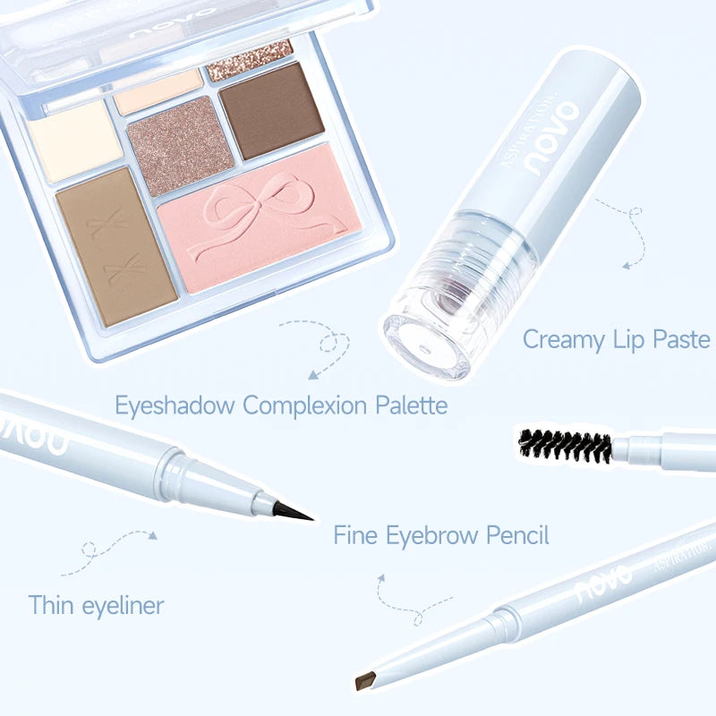 Makeup Set & Teen Girls,Beautiful Makeup Present Set,Includes Lipstick, Eyeshadow Palette, Eyeliner & Eyebrow Pencil