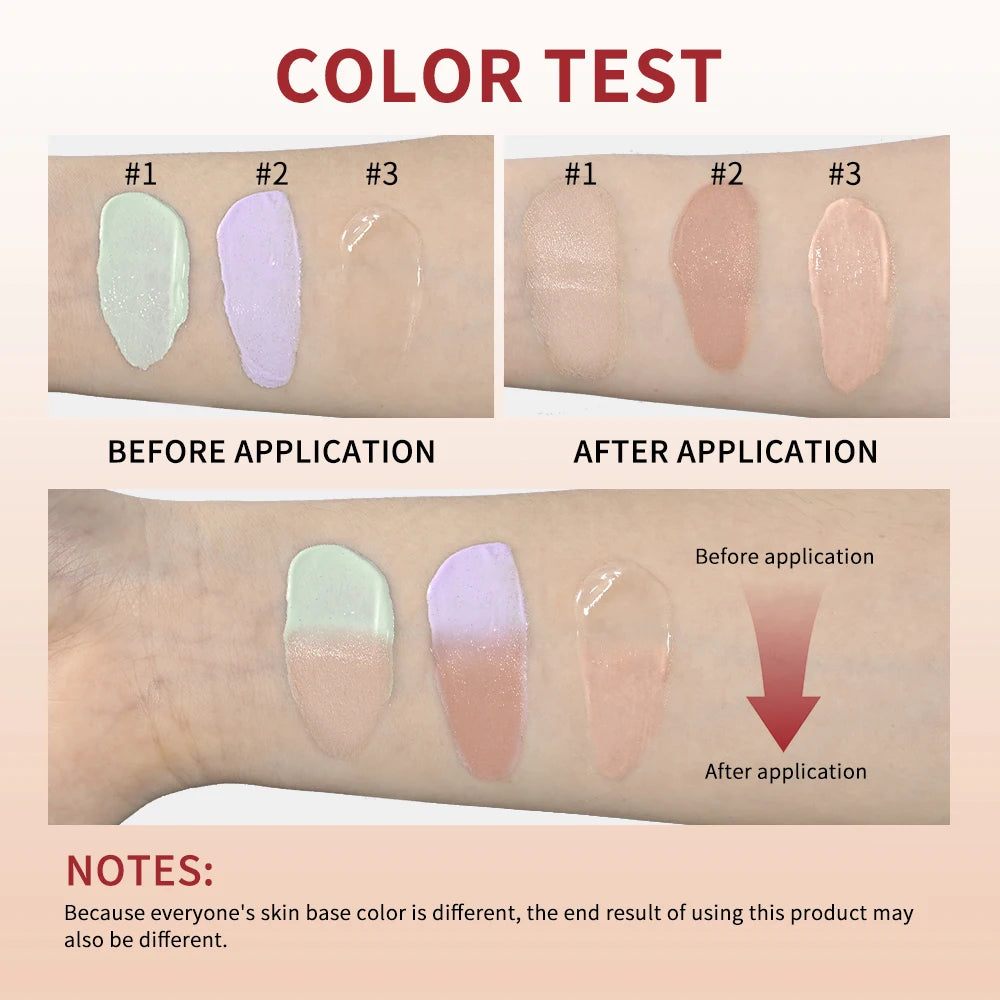3Colors CC Cream Liquid-Based Full Coverage Cream Waterproof Long-Lasting Correct Redness Foundation erborian Korean Cosmetics