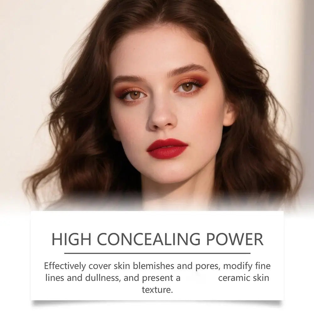 Korean Foundation Make-Up Stick Double Head with Brush Lightweight Brighten Matte Liquid Base Sweat-Resistant Cosmetics