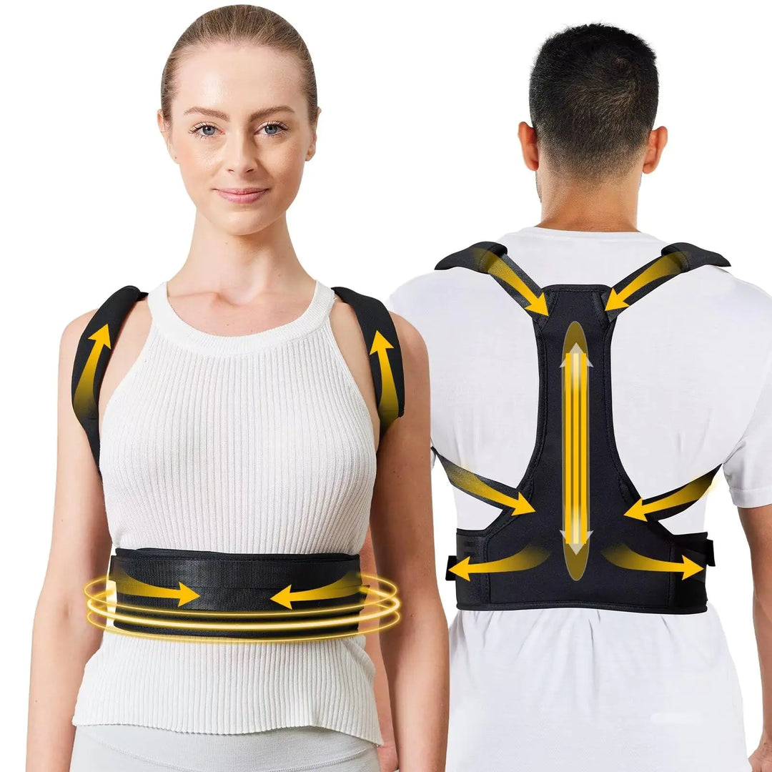 HEZKUGU Posture Corrector For Women and Men Fully Adjustable Back Brace Posture Corrector Back Straightener Posture Corrector Providing Pain Relief From Neck Shoulder Back Lumba (Large)